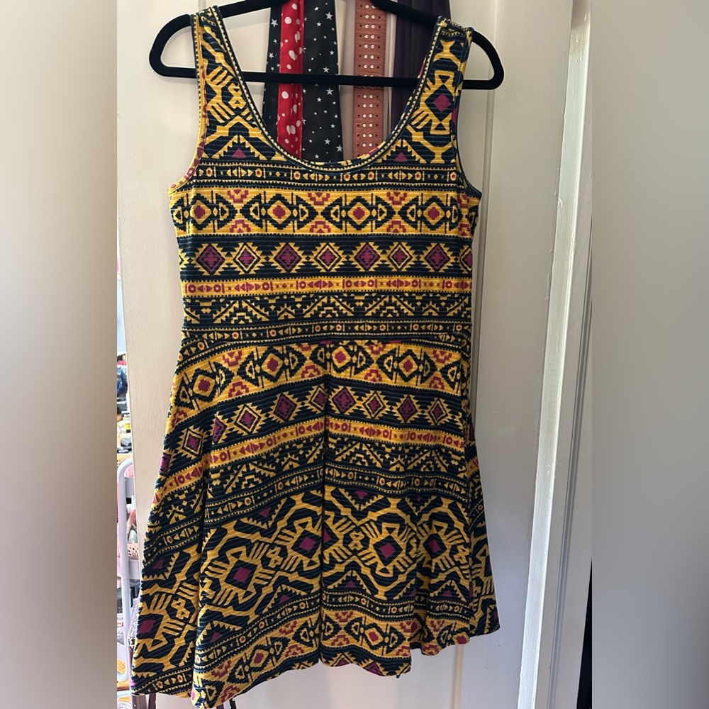 Xhilaration Sundress Aztec style pattern